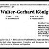 Koenig Walter Gerhard 1926-1999 Todesanzeige